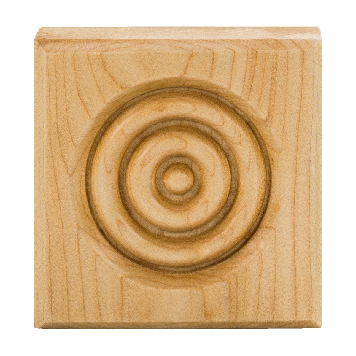 Traditional Wood Rosette, 4" x 4" x 1", ROS4