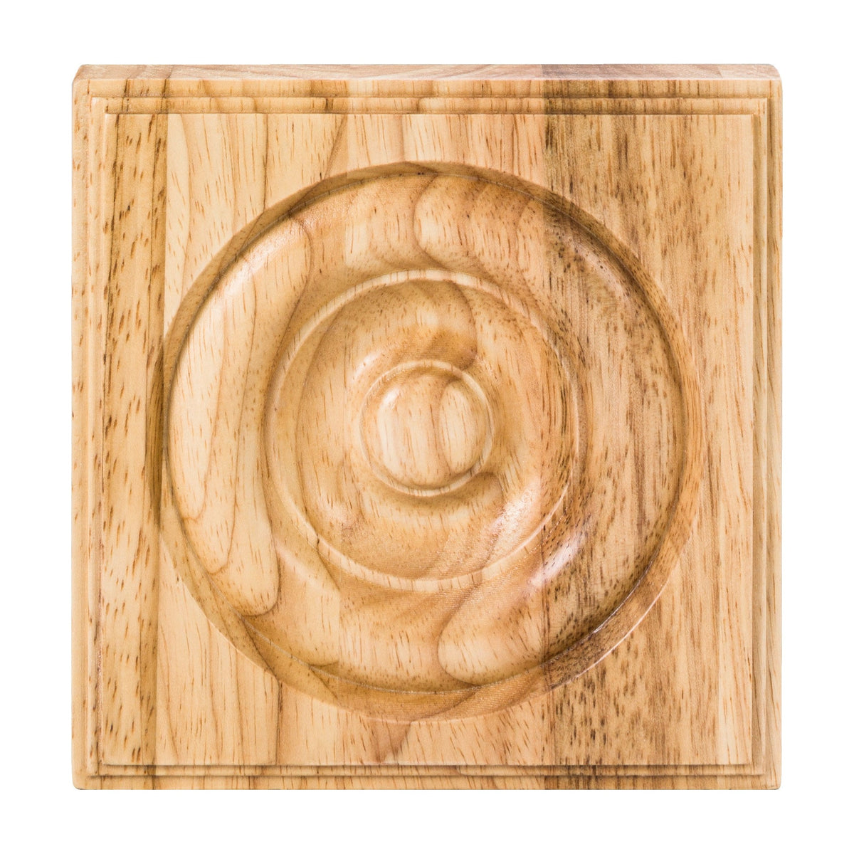 Traditional Wood Rosette, 5-1/2" x 5-1/2" x 7/8", ROS6