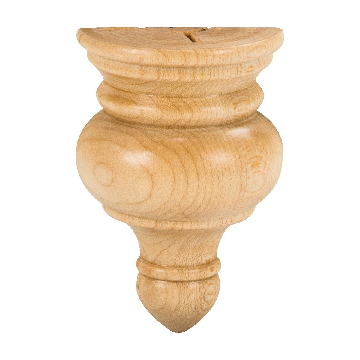Traditional Wood Transition Finial, 2-1/4" x 1-1/8" x 3-1/2"