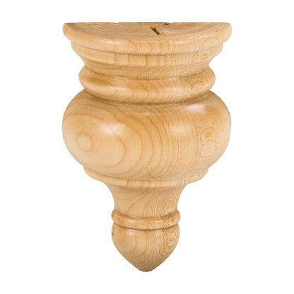 Traditional Wood Transition Finial, 2-1/4" x 1-1/8" x 3-1/2"