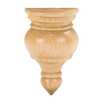 Traditional Wood Transition Finial, 2-3/4" x 1-3/8" x 4-1/2"