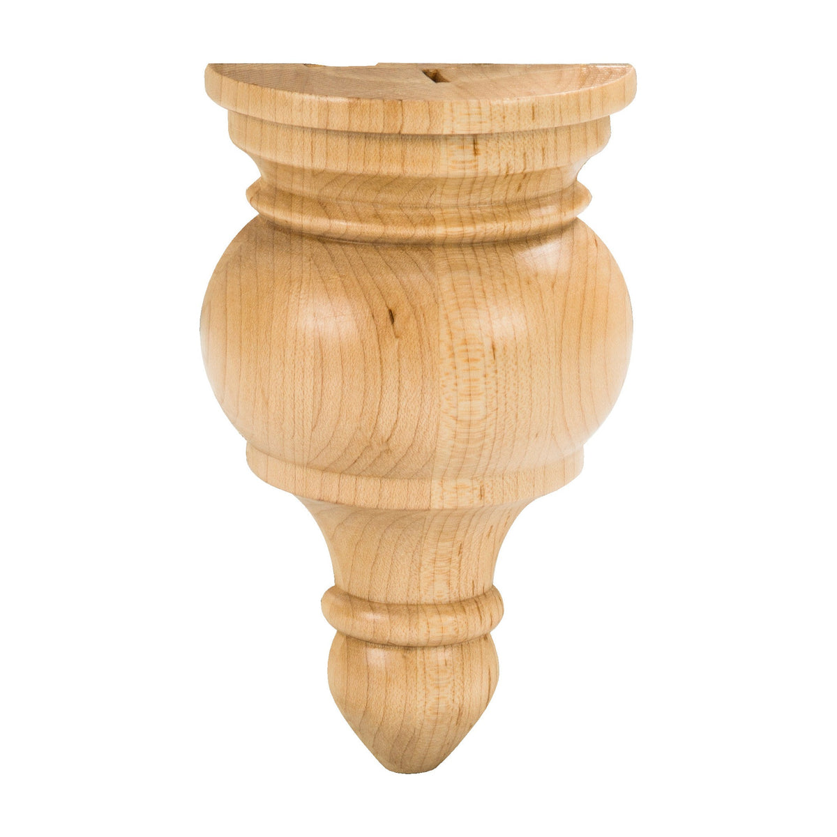 Traditional Wood Transition Finial, 3-1/4" x 1-5/8" x 5-1/2"