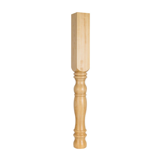 Turned Wood Post / Leg, 3-3/4" x 3-3/4" x 35-1/2"
