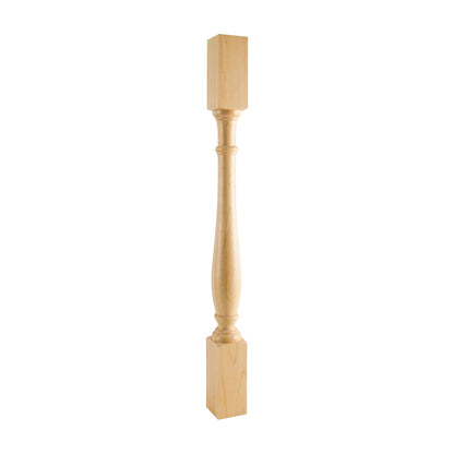 Turned Wood Post, 3-1/2" x 3-1/2" x 42"