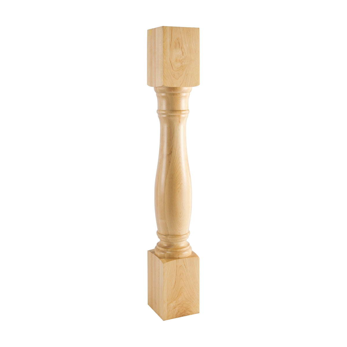 Turned Wood Post, 5" x 5" x 35-1/2"