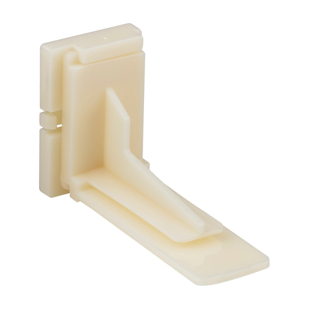 Undermount Drawer Slide Rear Bracket, Adjustable Plastic, 8 mm Dowels