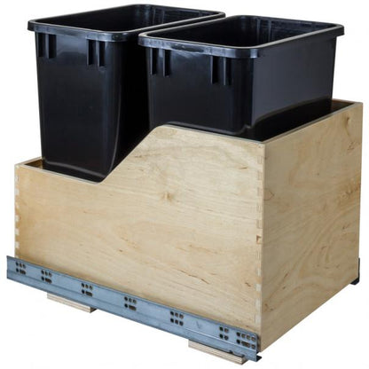 Valo Wood Bottom-Mount Soft-close Trashcan Rollout for Hinged Doors