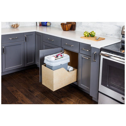 Valo Wood Bottom-Mount Soft-close Trashcan Rollout for Hinged Doors