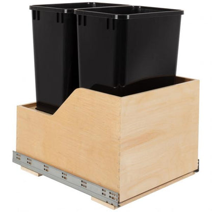 Valo Wood Bottom-Mount Soft-close Trashcan Rollout for Hinged Doors