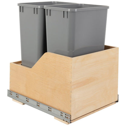 Valo Wood Bottom-Mount Soft-close Trashcan Rollout for Hinged Doors