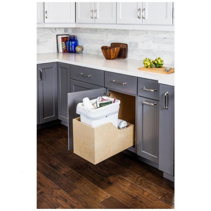 Valo Wood Bottom-Mount Soft-close Trashcan Rollout for Hinged Doors