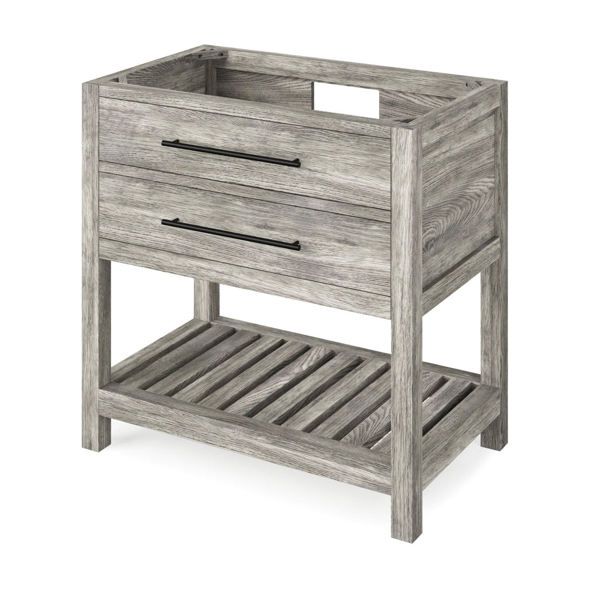 Wavecrest 36" Single Bowl Freestanding Bathroom Vanity, Weathered Grey