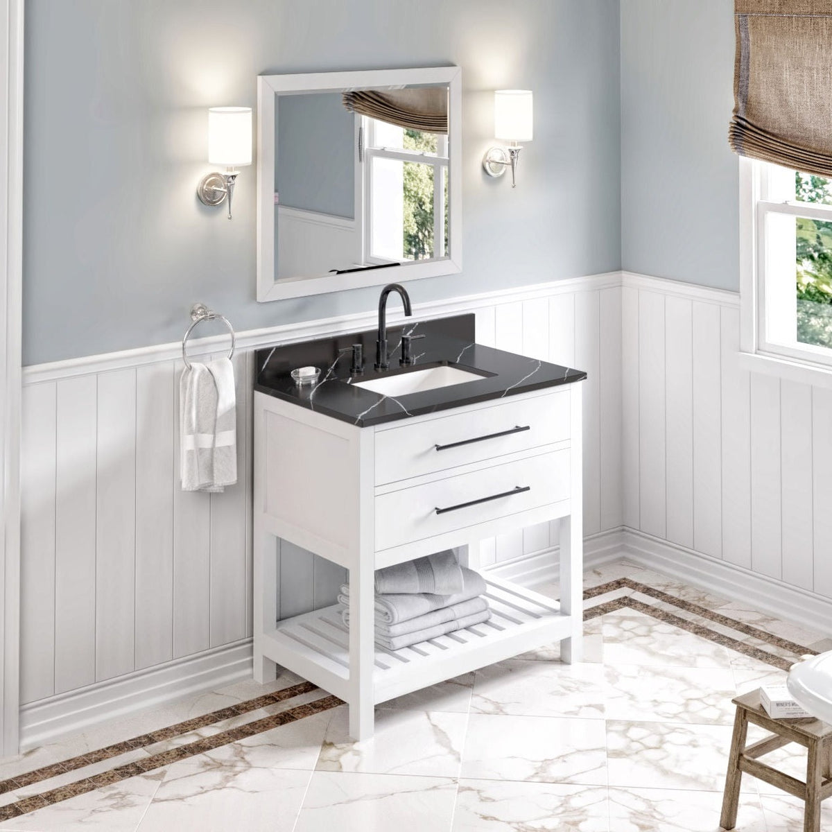 Wavecrest 36" Single Bowl Freestanding Bathroom Vanity, alternate view