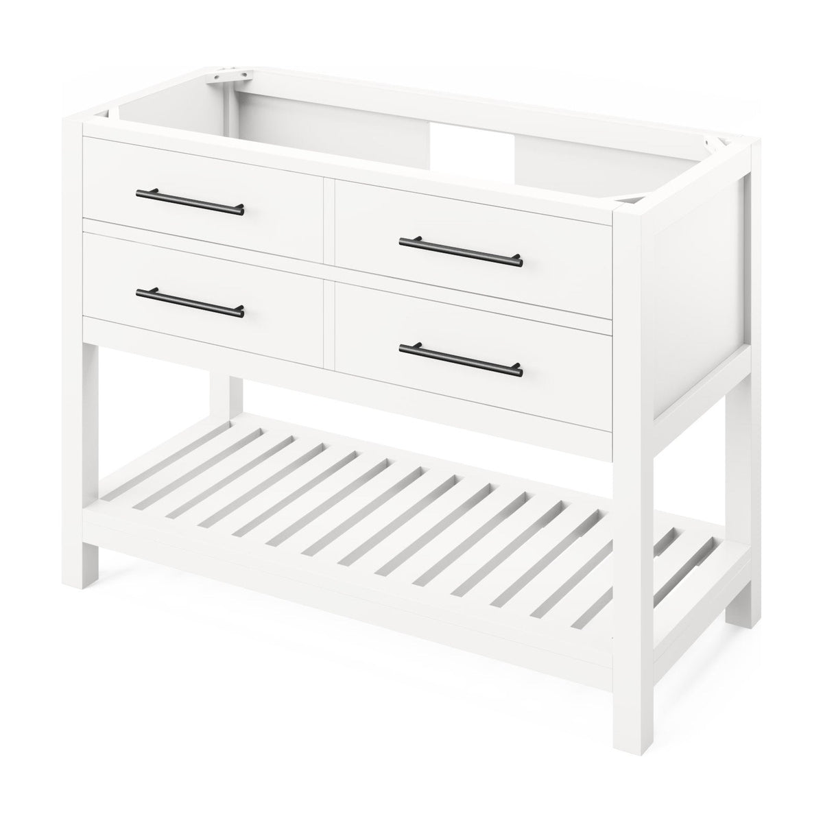 Wavecrest 48" Single Bowl Freestanding Bathroom Vanity, White