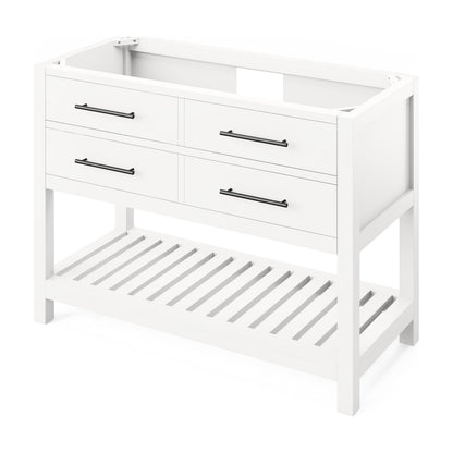 Wavecrest 48" Single Bowl Freestanding Bathroom Vanity, White