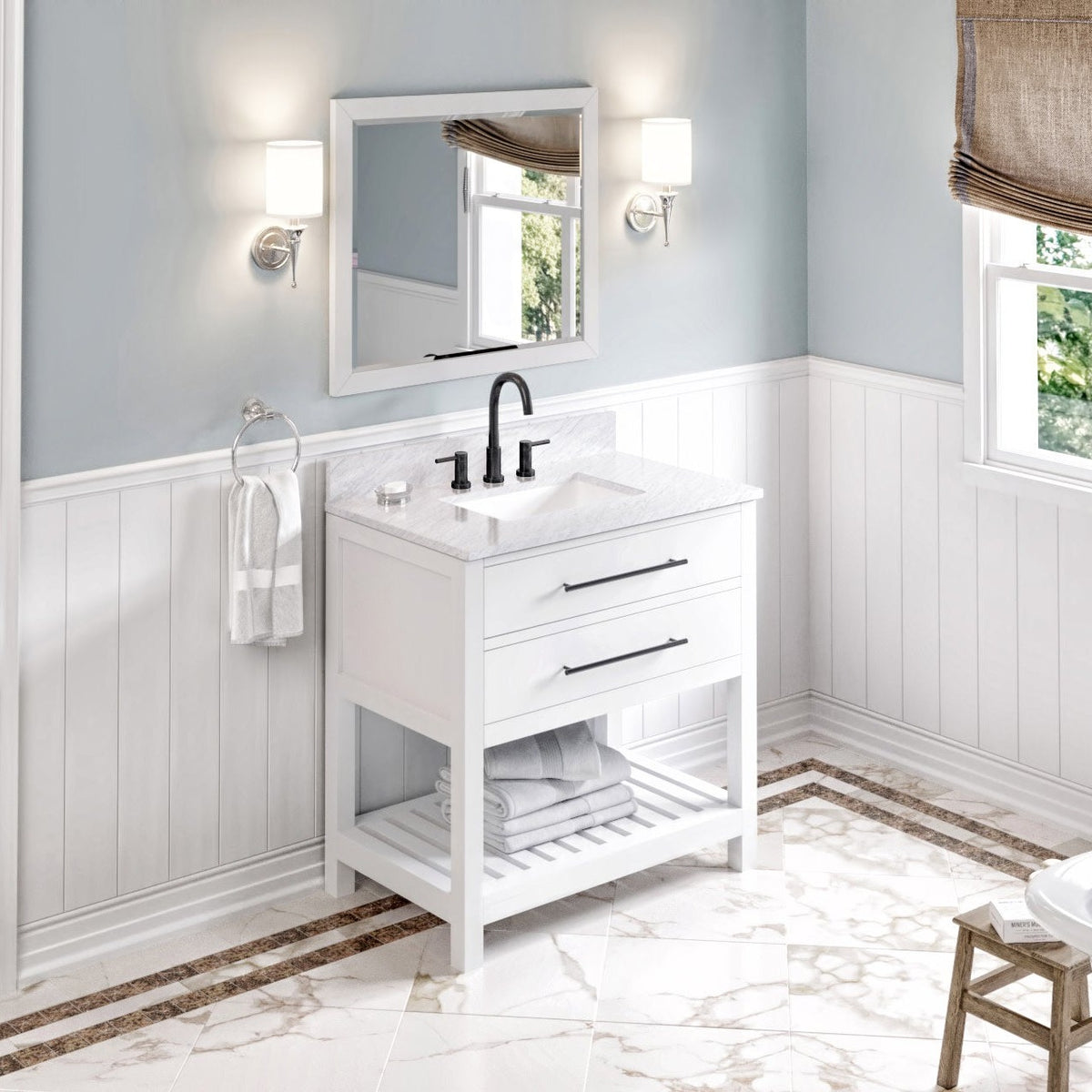 Wavecrest 48" Single Bowl Freestanding Bathroom Vanity, alternate view