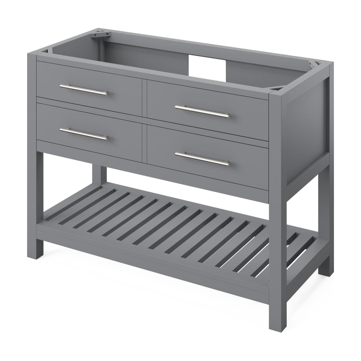 Wavecrest 48" Single Bowl Freestanding Bathroom Vanity, Grey