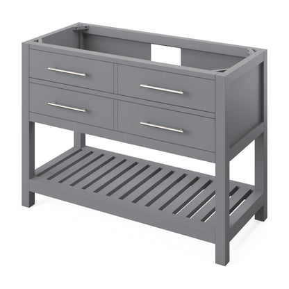Wavecrest 48" Single Bowl Freestanding Bathroom Vanity, Grey