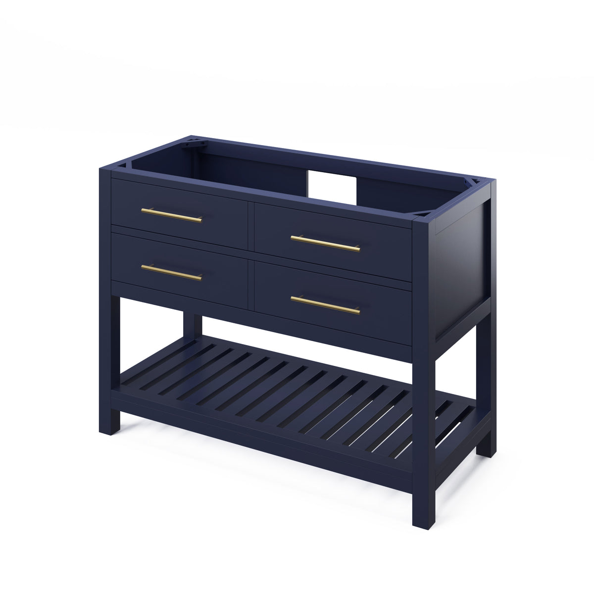 Wavecrest 48" Single Bowl Freestanding Bathroom Vanity, Hale Blue
