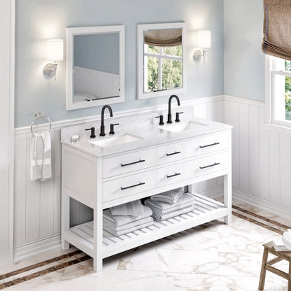 Wavecrest 60" Double Bowl Freestanding Bathroom Vanity, alternate view