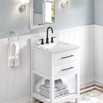 White Carrara Marble Vanity Top, alternate view
