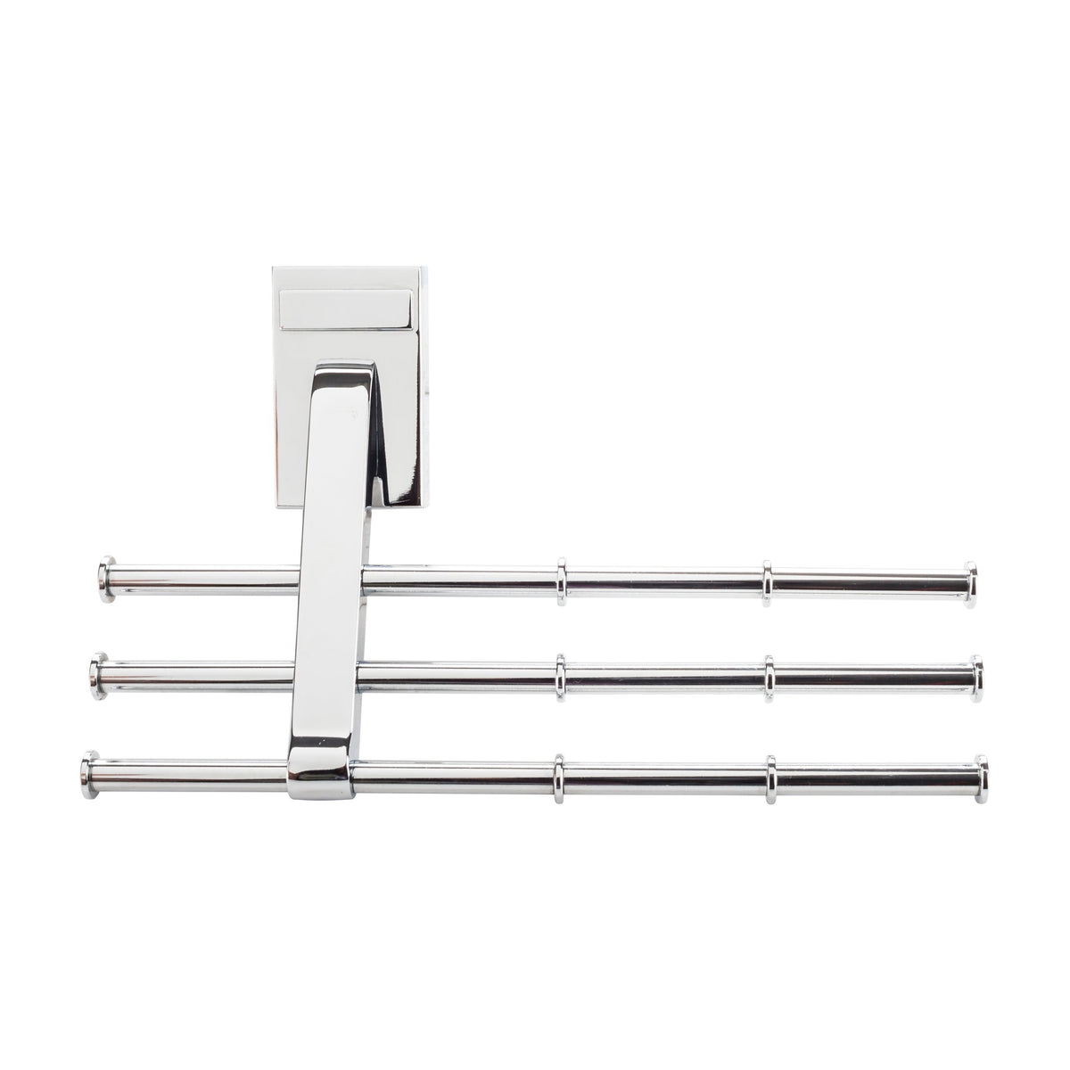 Winifred Tri-Level Tie Organizer, Polished Chrome