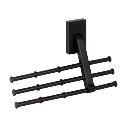 Winifred Tri-Level Tie Organizer, Matte Black