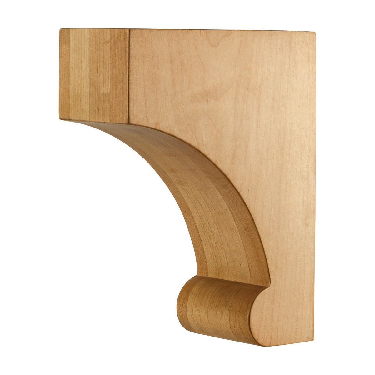 Wood Corbel with Bullnose Base, 3" x 6" x 8"