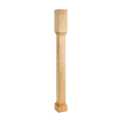 Wood Post with Cove Cut Out, 3-1/2" x 3-1/2" x 35-1/2"
