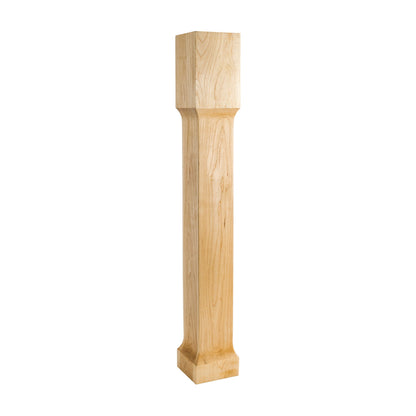 Wood Post with Cove Cut Out, 5" x 5" x 35-1/2"