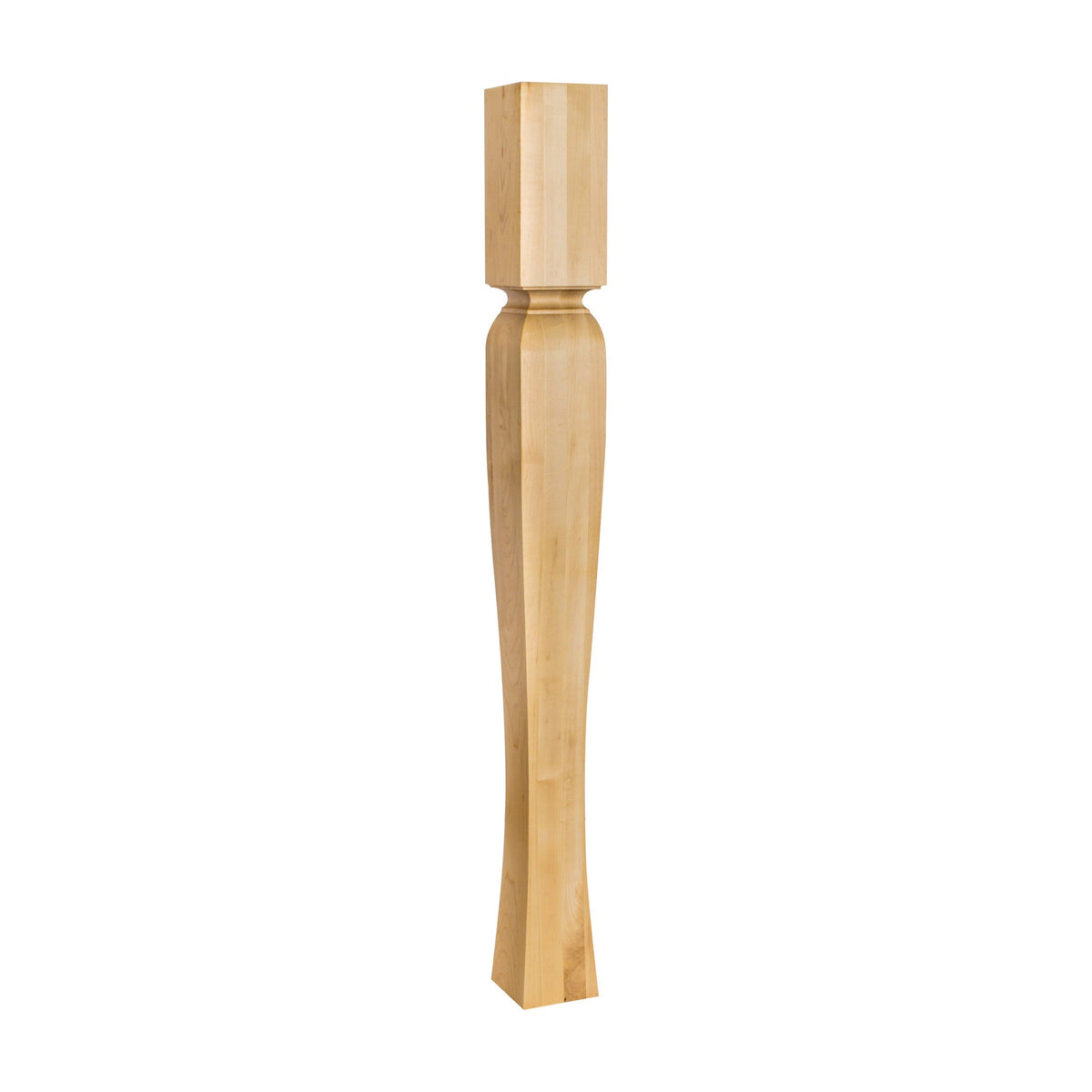 Wood Post with Cove Ogee Groove, Tapered with Flare, 3-1/2" x 3-1/2" x 35-1/2"