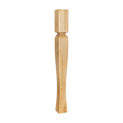 Wood Post with Cove Ogee Groove, Tapered with Flare, 3-1/2" x 3-1/2" x 35-1/2"