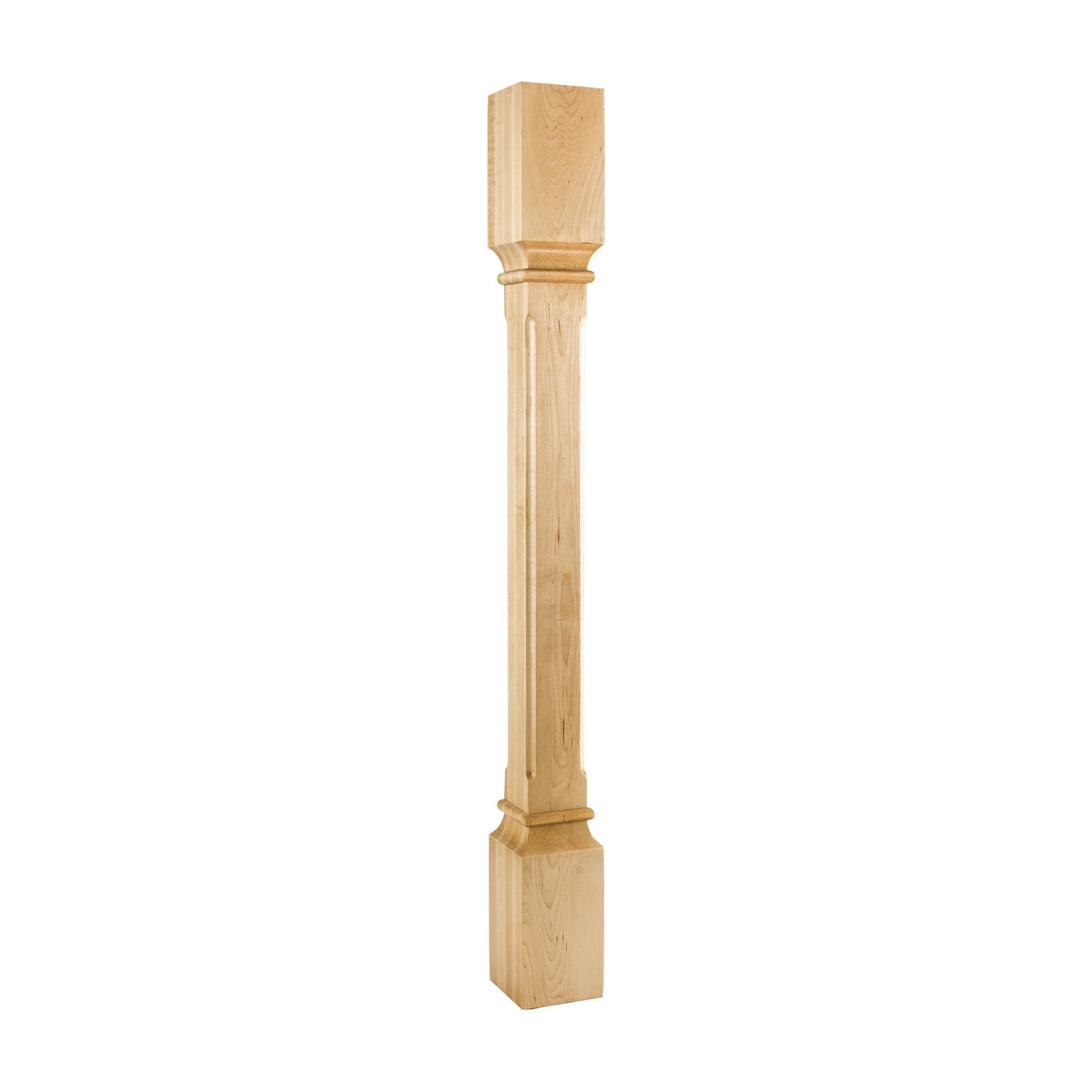 Wood Post with Fluted Corners, 3-1/2" x 3-1/2" x 35-1/2"