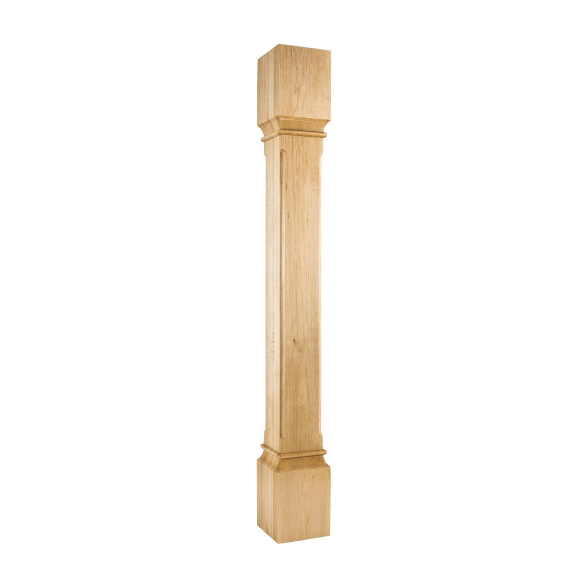 Wood Post with Fluted Corners, 5" x 5" x 42"