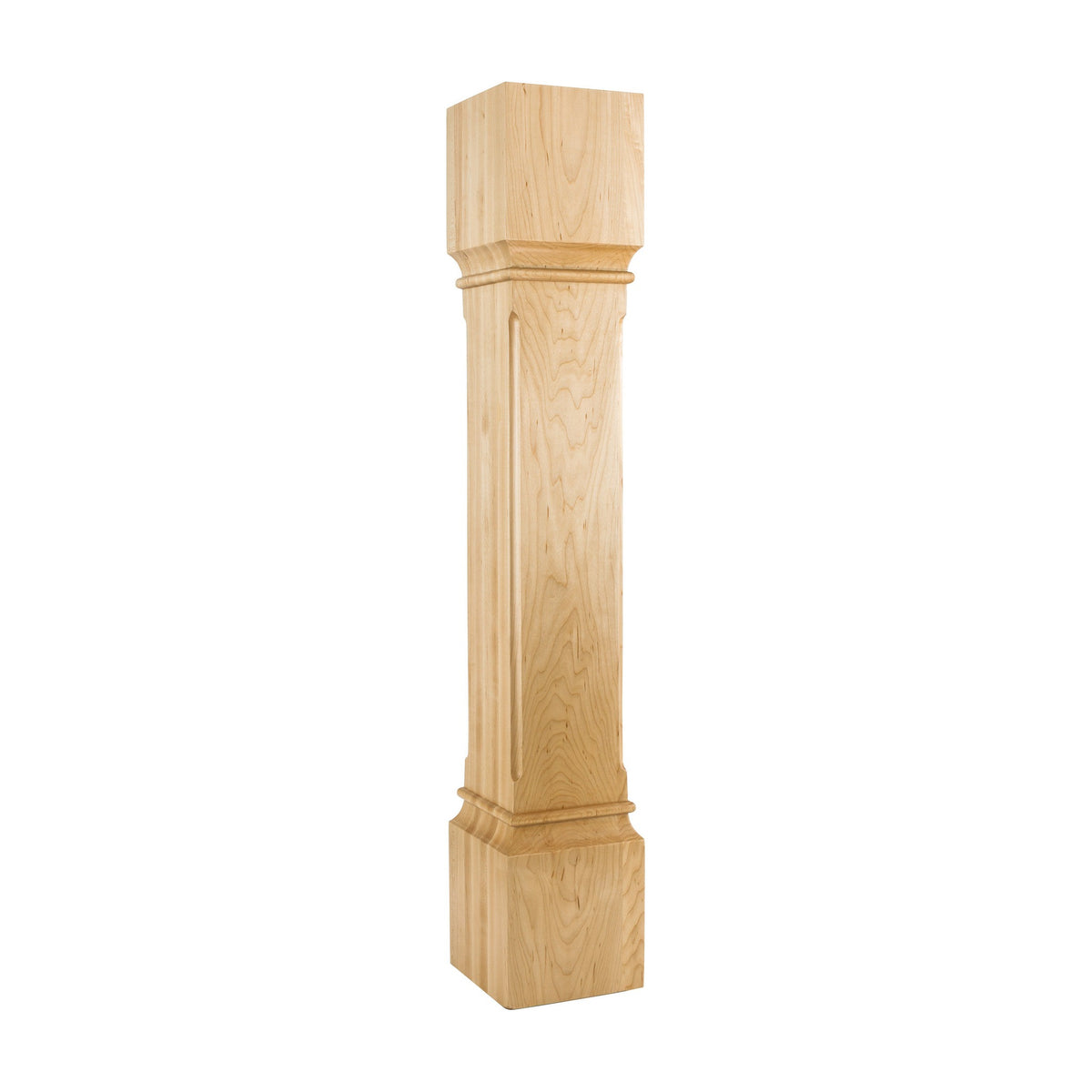 Wood Post with Fluted Corners, 6" x 6" x 35-1/2"