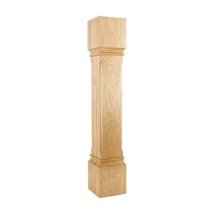 Wood Post with Fluted Corners, 6" x 6" x 35-1/2"