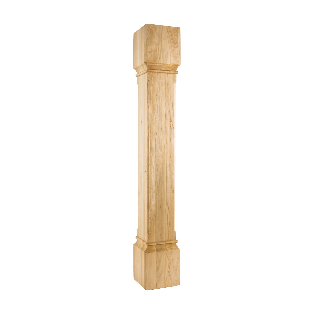 Wood Post with Fluted Corners, 6" x 6" x 42"