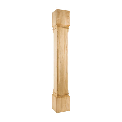 Wood Post with Fluted Corners, 6" x 6" x 42"