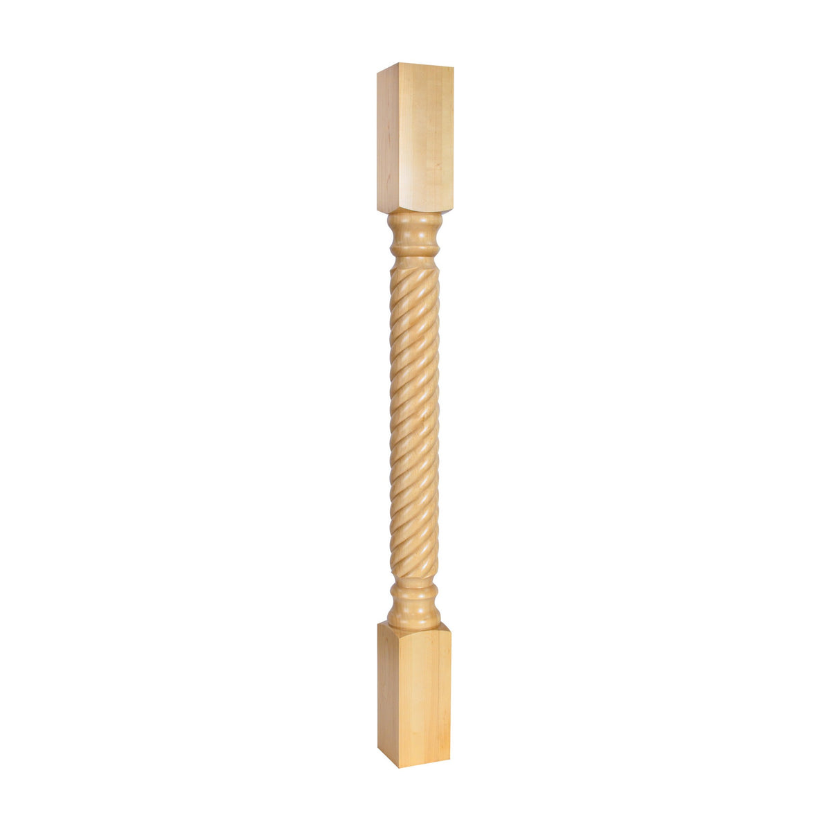 Wood Post with Rope Pattern, 3-1/2" x 3-1/2" x 42"