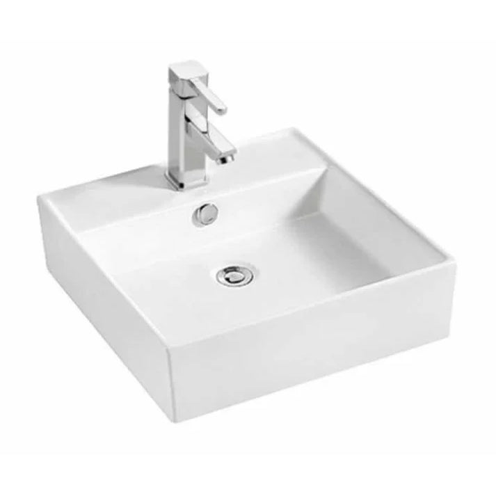 Henrietta vessel bathroom sink in ceramic, rectangular