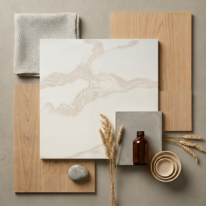 HC-Calacatta Almond Quartz Slab