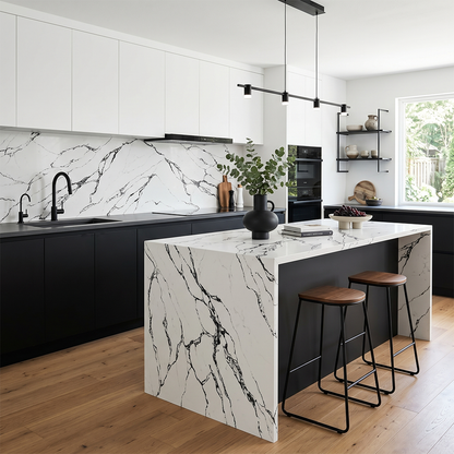 HC-Calacatta Aurora Quartz Slab