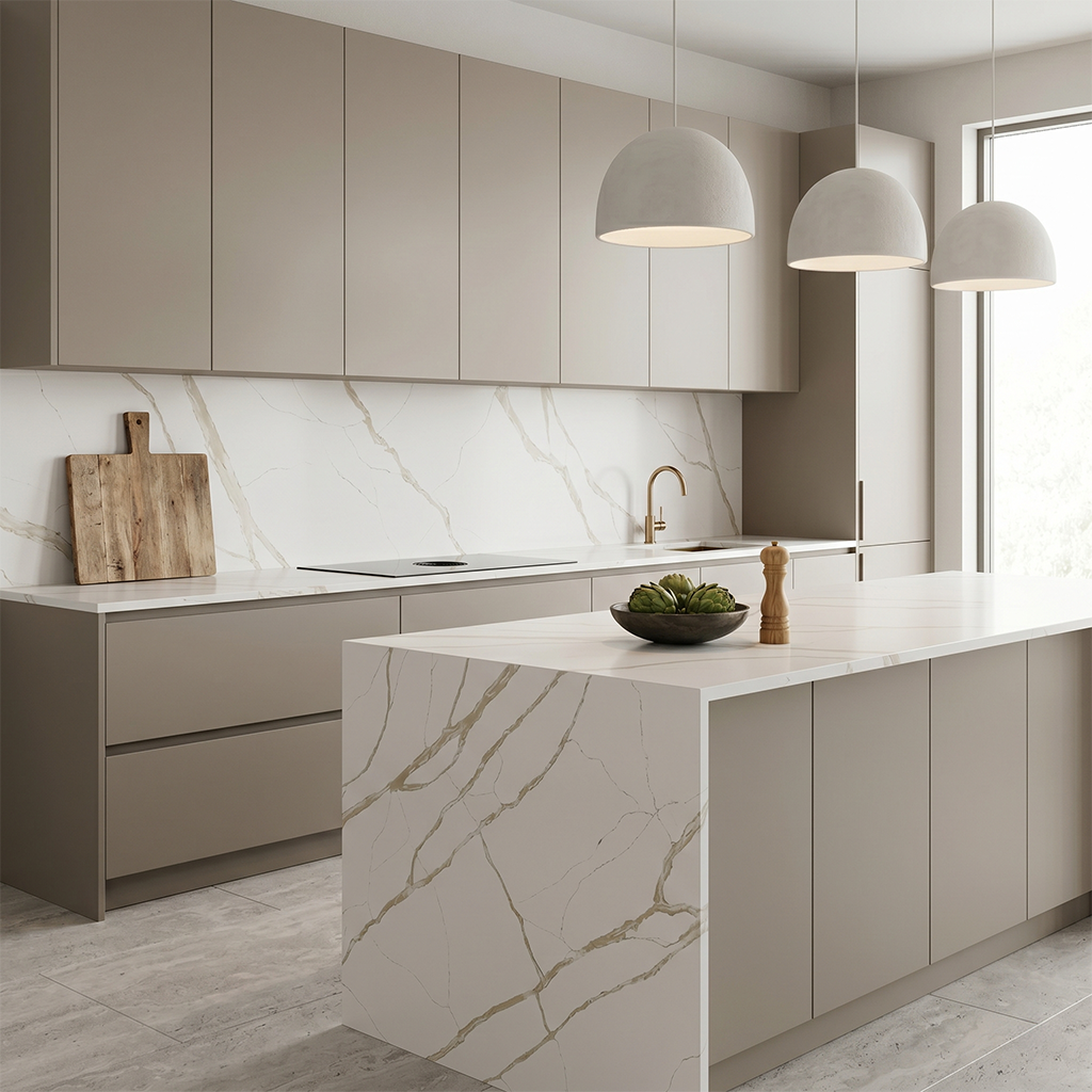 HC-Calacatta Roma Quartz Slab