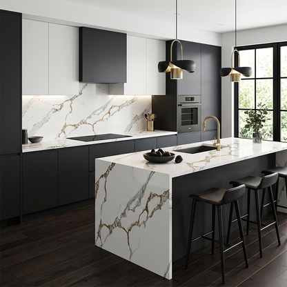 HC-Calacatta Venice Quartz Slab