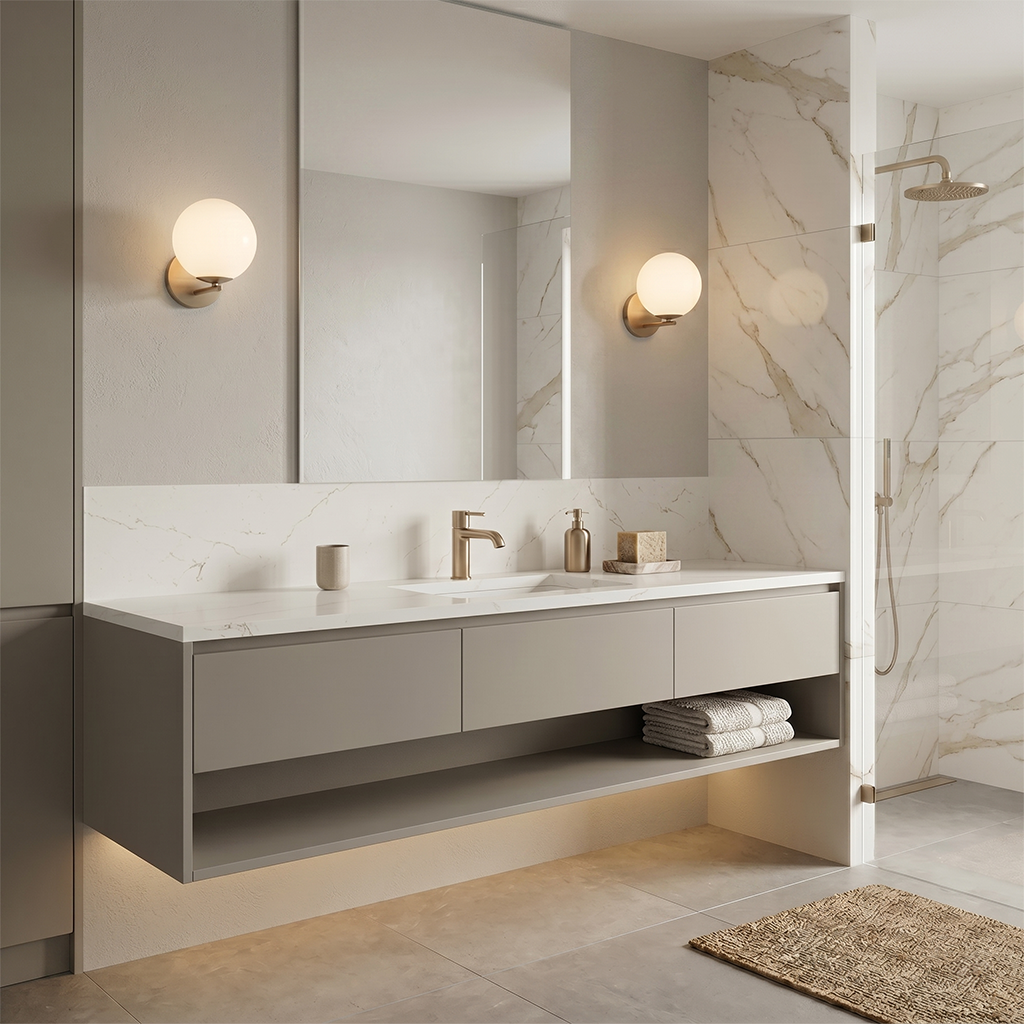 HC-Carrara Gold Quartz Slab