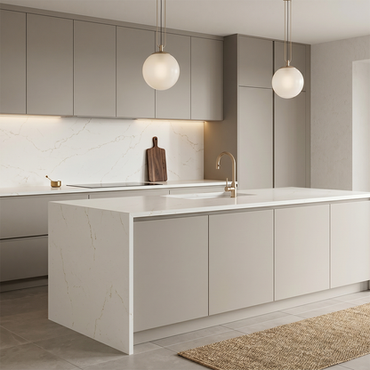 HC-Carrara Gold Quartz Slab