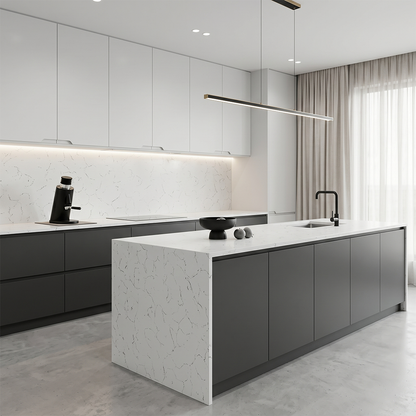 HC-Carrara White Quartz Slab