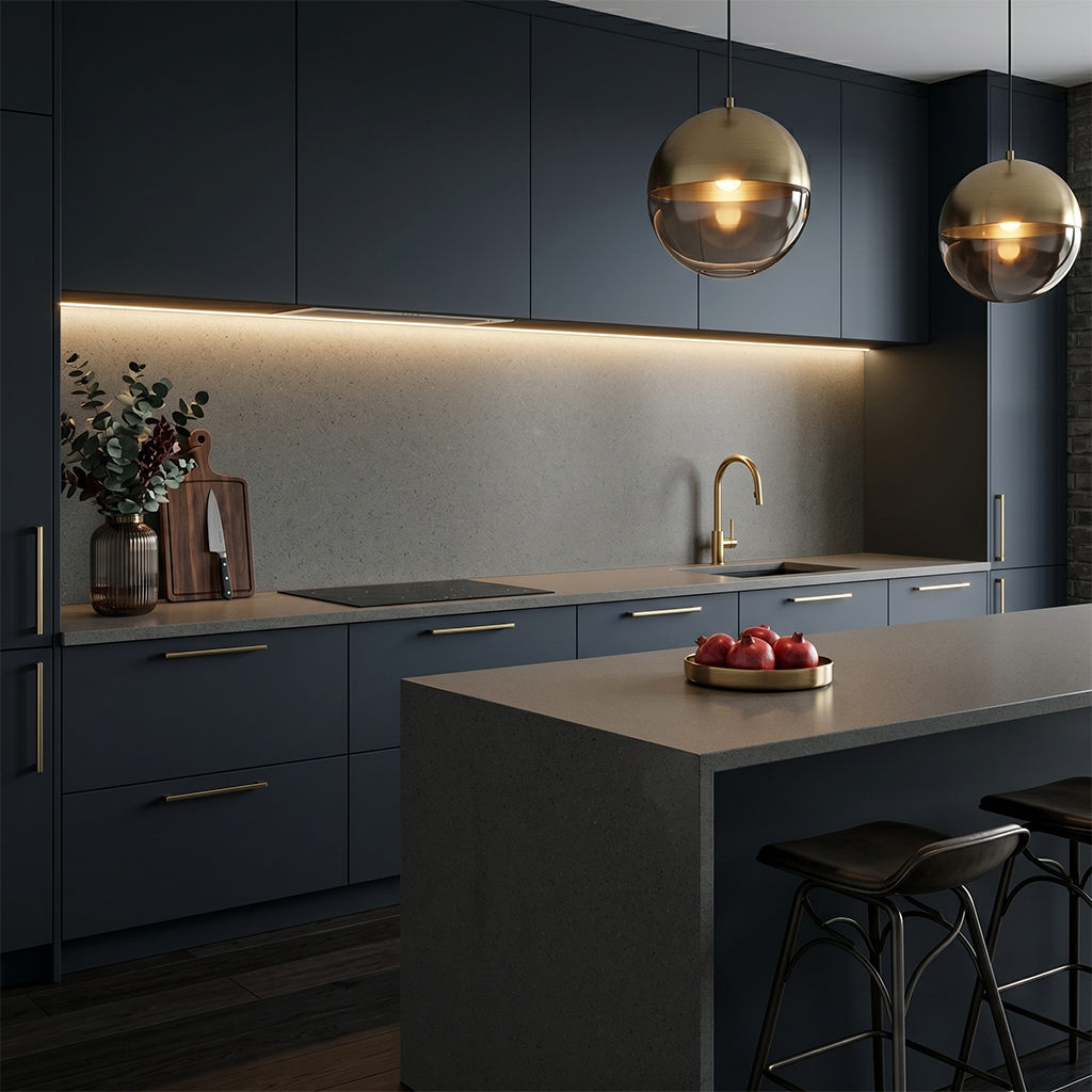 HC-Concrete Dark Quartz Slab