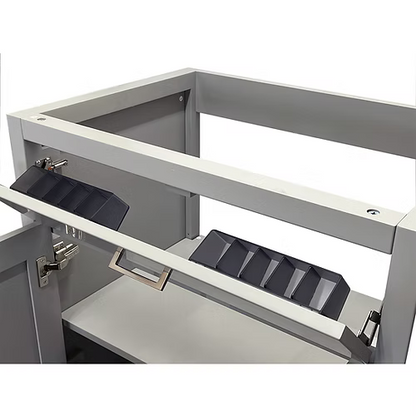 Newport 30" Freestanding Bathroom Vanity with Solid Surface Integrated Sink Top