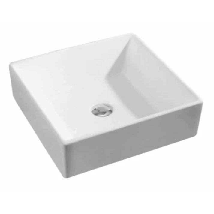 Ignatius vessel bathroom sink in ceramic, rectangular